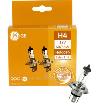 H4 12V- 60/55W (P43t) (������. ���� ������) Extra Life 95396 (50440LU_DPU) 50440LU_DPU