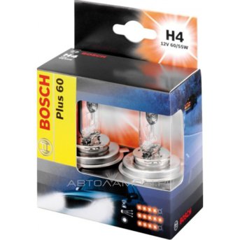H4 12V- 60/55W (P43t) ( +60% �����) Plus 60  (������� 2��.) 1987301085