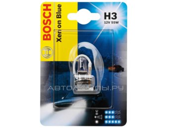 H1 12V- 55W (P14,5s) (белый холод.свет-голуб.оттен.) Xenon Blue 1987302015